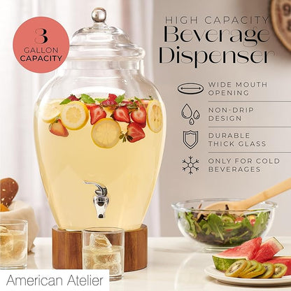 American Atelier Madera Beverage Dispenser Cold Drink Dispenser w/ 3-Gallon - Image 3