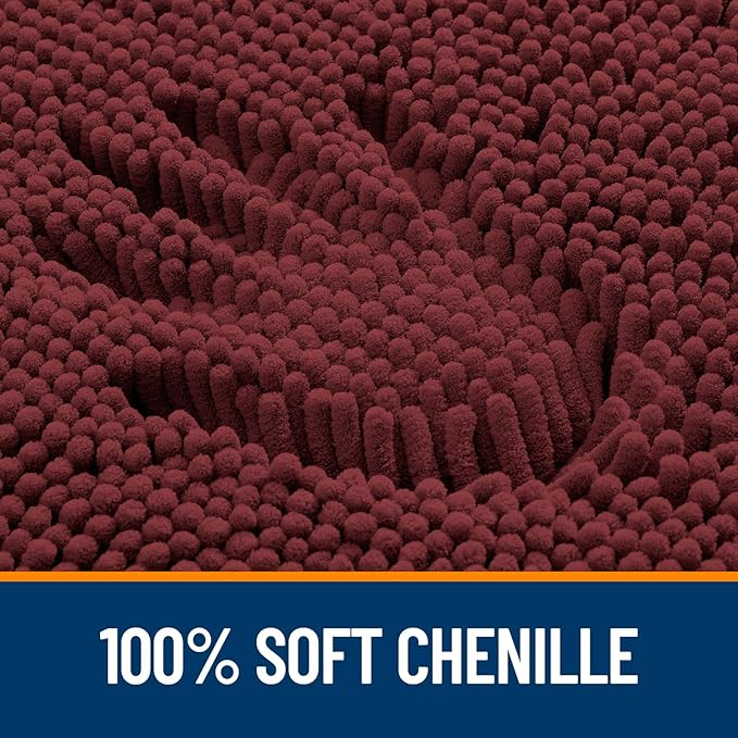 OLANLY Bathroom Rugs 30x18, Extra Soft Absorbent Chenille Bath Rugs, Rubber - Image 3