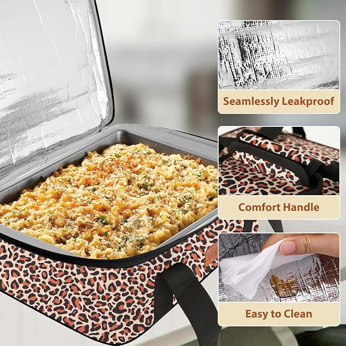 Insulated Casserole Carrier Bag, Expandable Thermal Food Carrier Insulated - Image 3