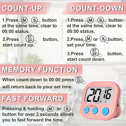 ZILLEEN Classroom Timer for Kids Teachers 2 Pack Digital Timers - Image 8