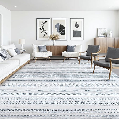 10x14 Area Rugs for Living Room Machine Washable Rug Distressed Indoor Carpet by Tchdio