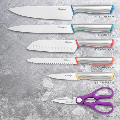 Knife Set, Enduring Razor-Sharp German High Carbon Stainless Steel Chef Knife - Image 3