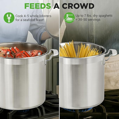 NutriChef Stainless Steel Cookware Stock Pot - Image 4