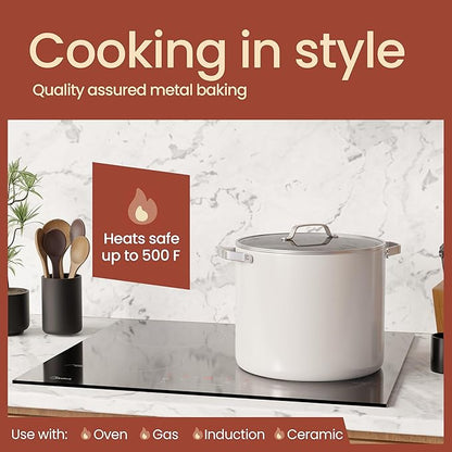 Bakken 12.5 Quart Ceramic Coated Stock Pot - Image 3