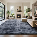 yongyangjuxin Fluffy Rug Shag Area Rug, Mottling Dark Grey 9x12 Area Rugs by Yongyangjuxi