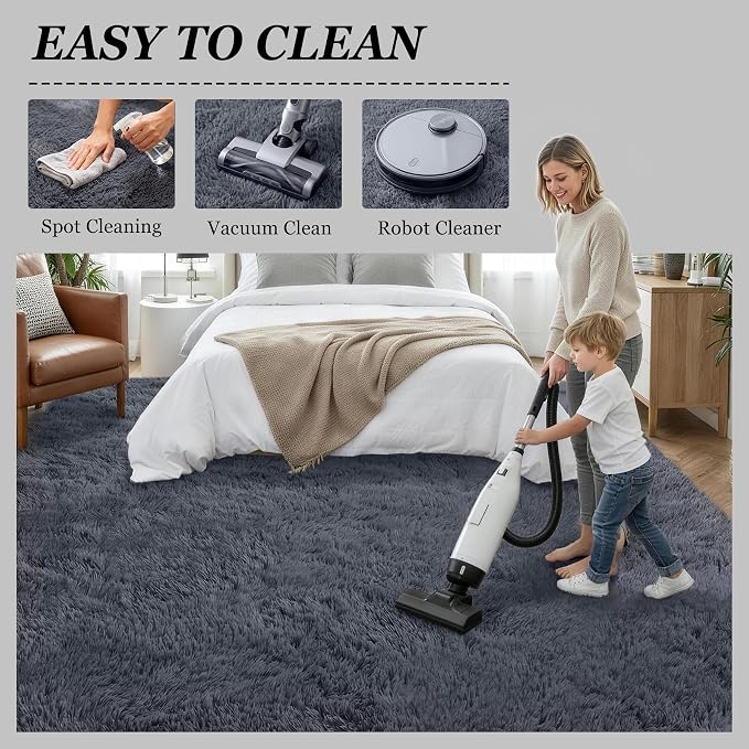 Fluffy 4x6 Area Rugs for Living Room Bedroom: Ultra Soft Shag Rug Non-Slip - Image 8