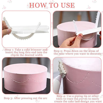 4PCS Cake Arch Guide Tool, Adjustable Fondant Cake Arc Ruler, Practical Baking - Image 2