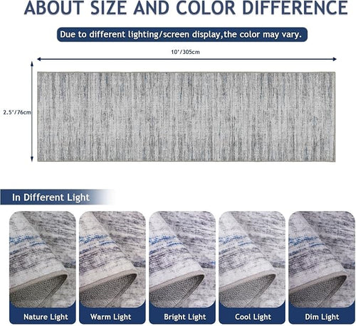 2.5x10 Washable Runner Rugs, 10 ft Runner Rug - Image 2