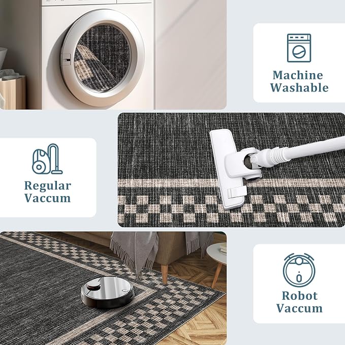 GarveeHome Modern Bordered 9x12 Area Rugs - Image 5