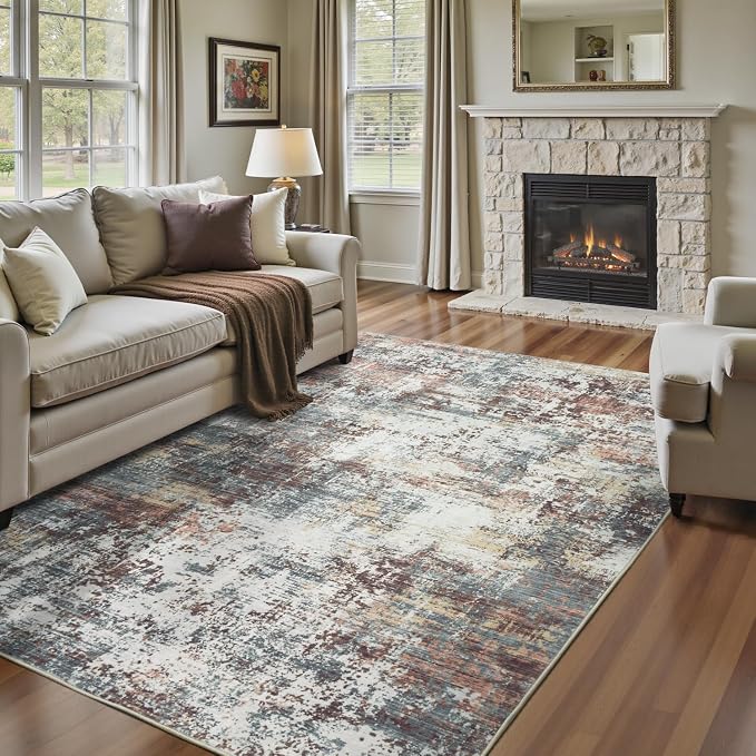 6x9 Area Rugs for Living Room, Abstract Rug by Carpelux
