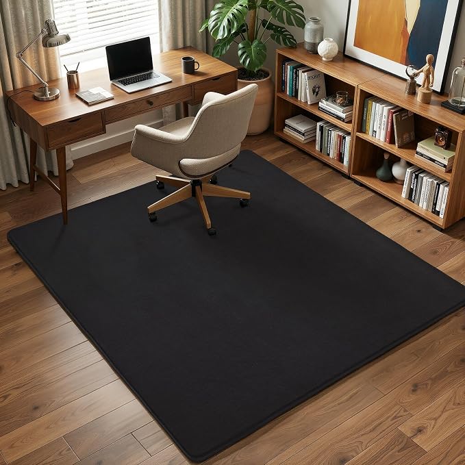 Amearea 6x6 Square Area Rugs for Bedroom Living Room, Modern Black Thickened - Image 9