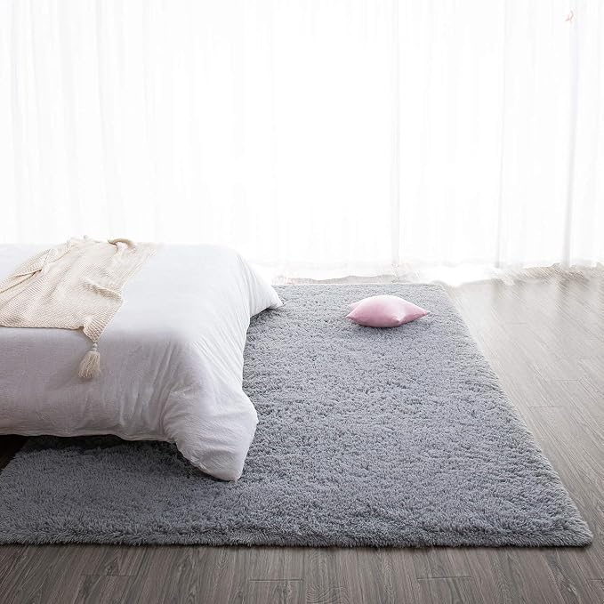 TWINNIS Super Soft Shaggy Rugs Fluffy Carpets, 4x5.9 Feet, Indoor Modern Plush - Image 5