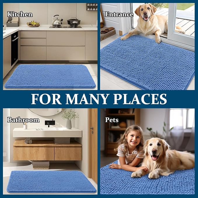OLANLY Dog Door Mat for Muddy Paws 36x24, Absorbs Moisture and Dirt, Absorbent - Image 8