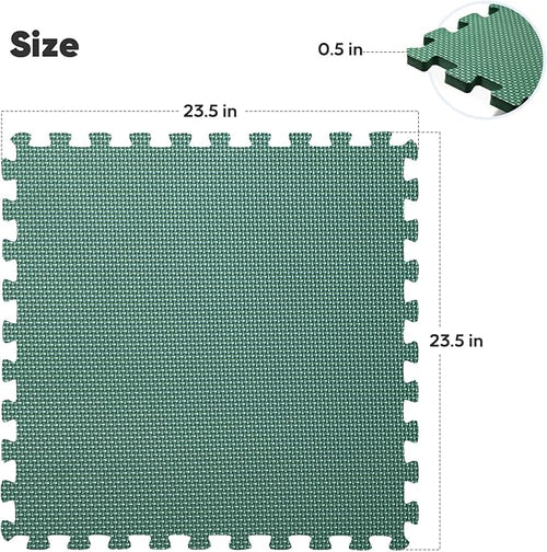24 Pack Home Gym Mat, Puzzle Exercise Mat, EVA Interlocking Foam Floor Tiles - Image 2