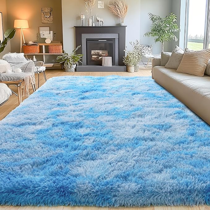 5x7 Fluffy Fuzzy Area Rug for Living Room Bedroom, Ultra Soft Rugs for Living - Image 2