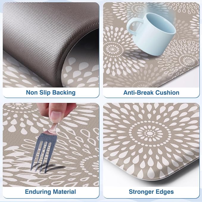 LuxStep Kitchen Mats for Floor, Cushioned Rug Anti-Fatigue Mats for Kitchen - Image 5