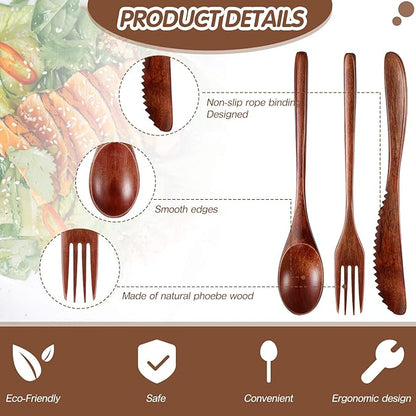 Geiserailie 12 Pcs Wooden Utensils - Image 3