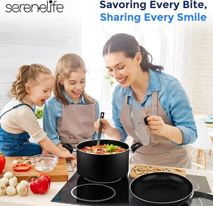 SereneLife Kitchenware Pots & Pans Basic Kitchen Cookware, Heat Resistant - Image 7