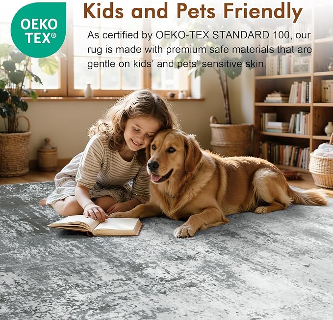 6x9 Ft Large Area Rugs for Living Room, Soft Non-Slip Washable Rugs Modern - Image 5