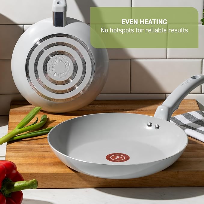 T-Fal Refresh Ceramic Pots and Pans Set, 20-Piece Nonstick Cookware Set - Image 6