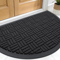 OLANLY Half Circle Door Mat Outside Entrance 29.5x17, Heavy Duty Sturdy Natural by OLANLY
