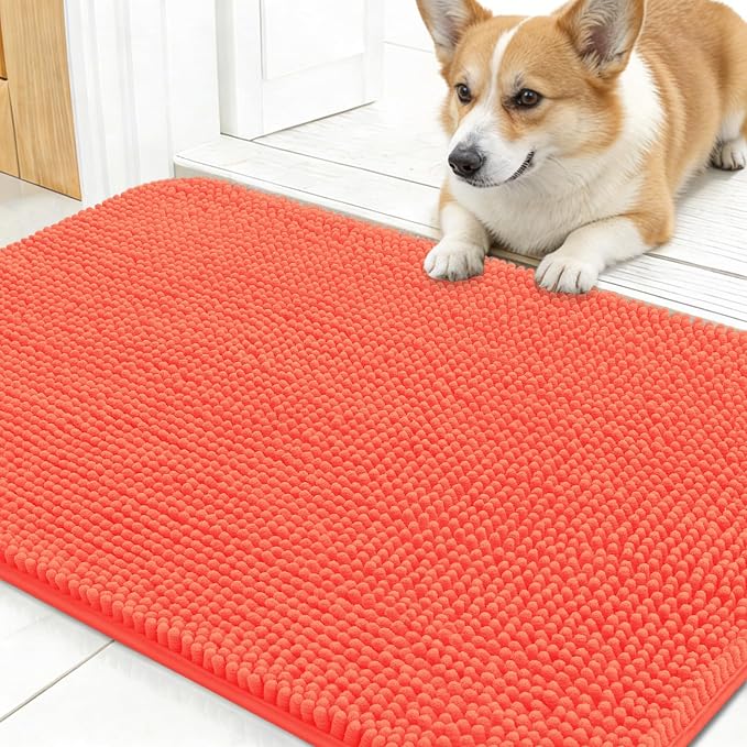 OLANLY Dog Door Mat for Muddy Paws 24x16, Absorbs Moisture and Dirt, Absorbent by OLANLY