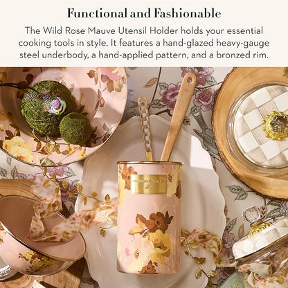 MACKENZIE-CHILDS Enamel Utensil Holder, Stylish Kitchen Countertop Organizer - Image 2