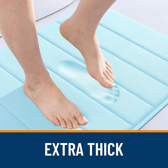 OLANLY Memory Foam Toilet Rugs U Shaped 24x20, Super Soft Absorbent Contour - Image 7