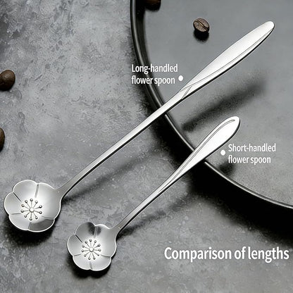 12 Pcs Flower Coffee Tea Spoons Set - Image 8