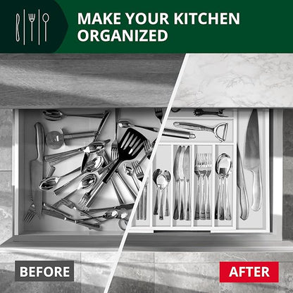 ROYAL CRAFT WOOD Luxury Bamboo Kitchen Drawer Organizer - Image 5