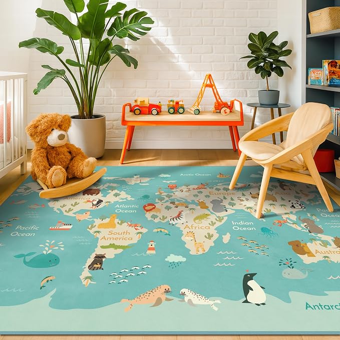 Washable Kids Playroom Rug – 5x7 Play Rug - Image 6