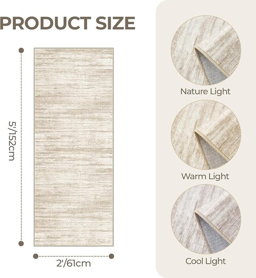 2x5 Rug Runner Washable for Entryway, Soft Bathroom Rugs - Image 2