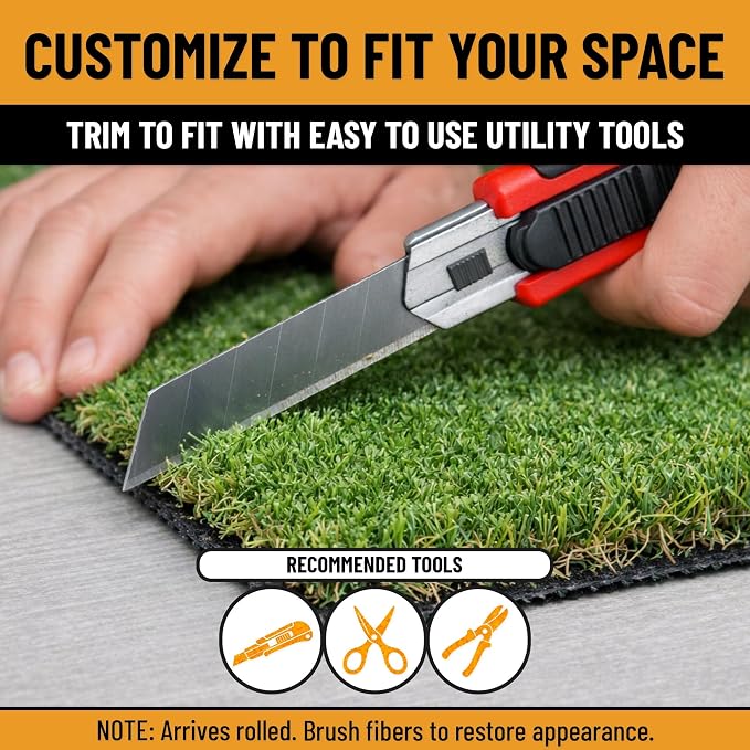 Ottomanson Artificial Grass Runner Natural 31" x 6' | Realistic Grass - Image 8
