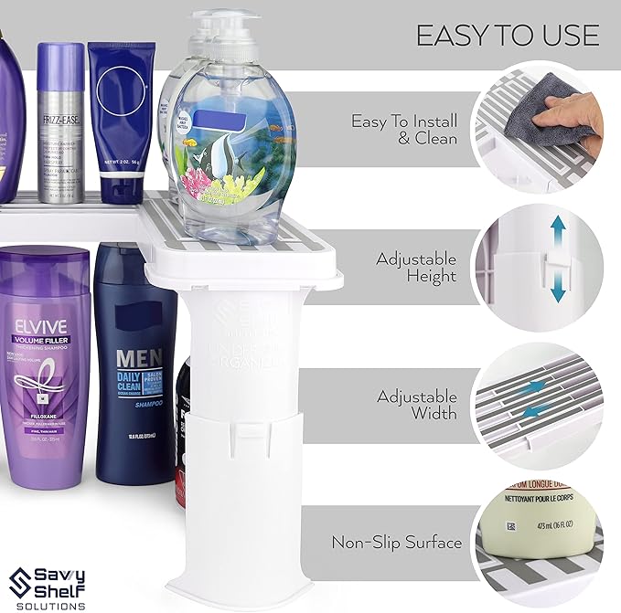 Expandable Under Sink Organizer and Storage I Bathroom Under the Sink Organizer - Image 5