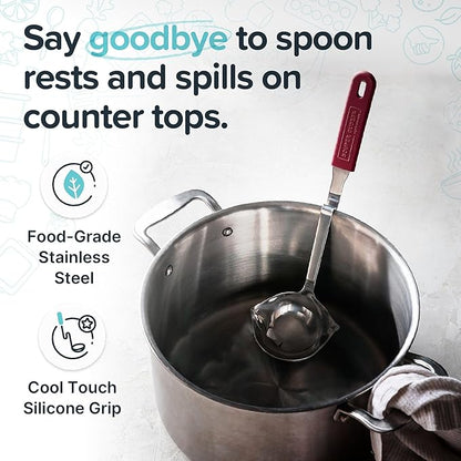Souper Cubes + Lori Greiner No Mess Stainless Steel Soup Ladle - Image 3