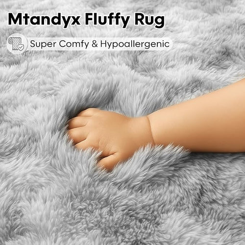 8x10 Area Rugs Living Room, Large Plush Fluffy Bedroom Carpet, Non-Slip - Image 2