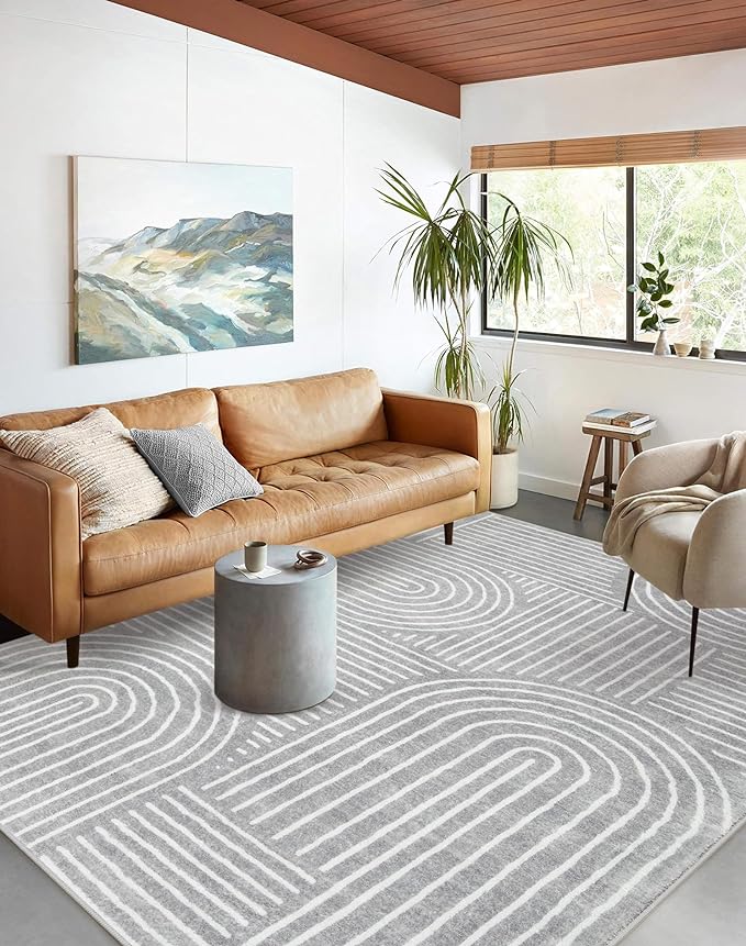 Lahome Abstract Area Rug 5x7, Soft Washable Rugs by Lahome