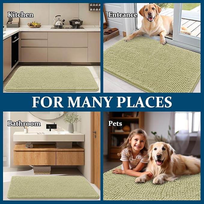 OLANLY Dog Door Mat for Muddy Paws 70x35, Absorbs Moisture and Dirt, Absorbent - Image 8