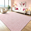 Macgace 5x7 Pink Area Rug, Soft Shag Carpet, Washable Living Room Rugs by Macgace