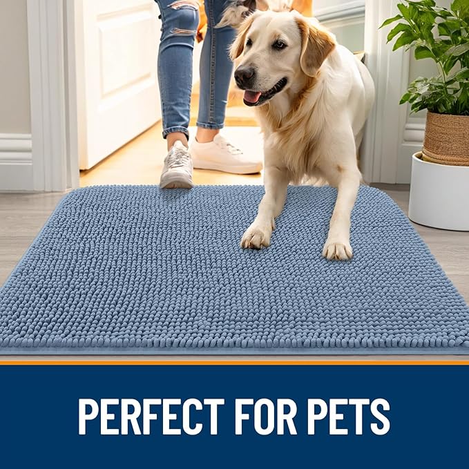 OLANLY Dog Door Mat for Muddy Paws 47x24, Absorbs Moisture and Dirt, Absorbent - Image 6