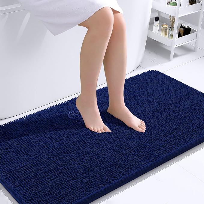 OLANLY Large Bathroom Rugs 45x27, Extra Soft Absorbent Chenille Bath Rugs by OLANLY