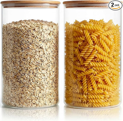 HomArtist Extra Large Glass Flour and Sugar Storage Containers by HomArtist