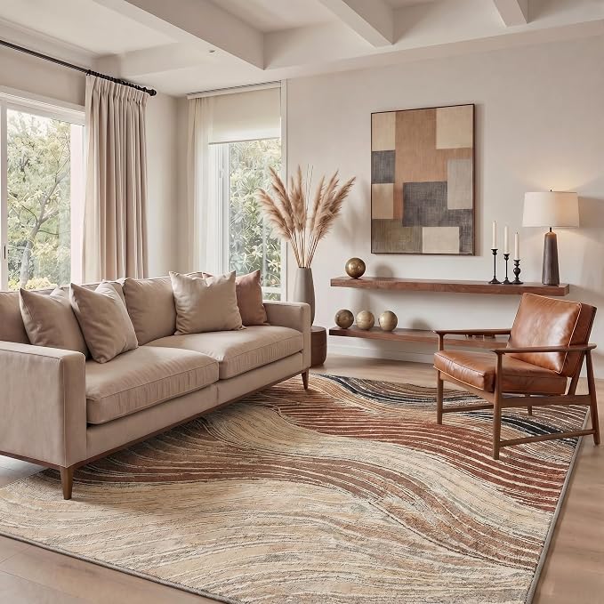 BEIMO Area Rugs 10x14 for Living Room Bedroom, Modern Abstract Machine Washable - Image 2