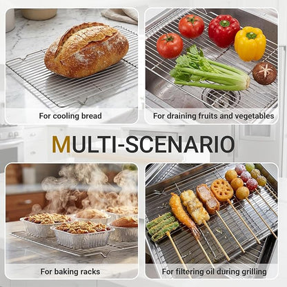 Lounsweer 4 Pcs Cooling Racks, 24L X 16W X 1H Stainless Steel Wire Rack - Image 6