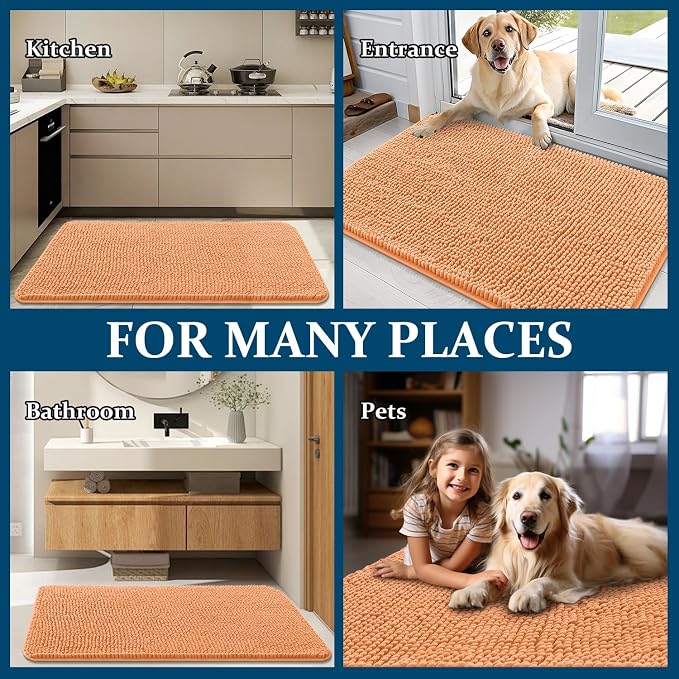 OLANLY Dog Door Mat for Muddy Paws 70x35, Absorbs Moisture and Dirt, Absorbent - Image 8
