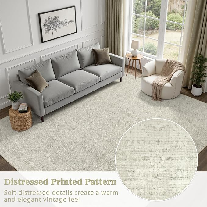DCX 8x10 Beige Rug, Kid & Pet Friendly - Image 3