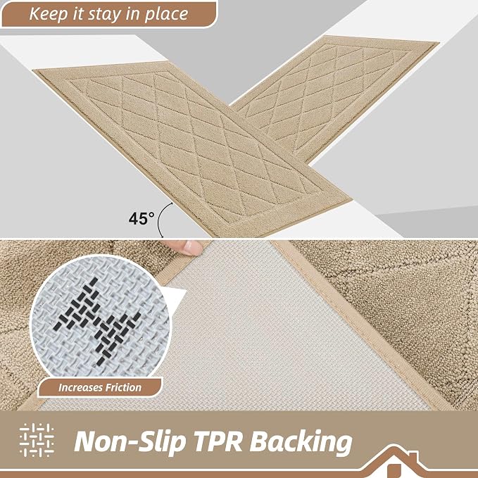 BEQHAUSE Dirt Trapper Door Mat 20" x 32", Doormat Non-Slip Entryway Rugs - Image 5