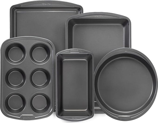 GoodCook Everyday Nonstick Steel 5-Piece Bakeware Set, Includes Cookie Sheet by GoodCook