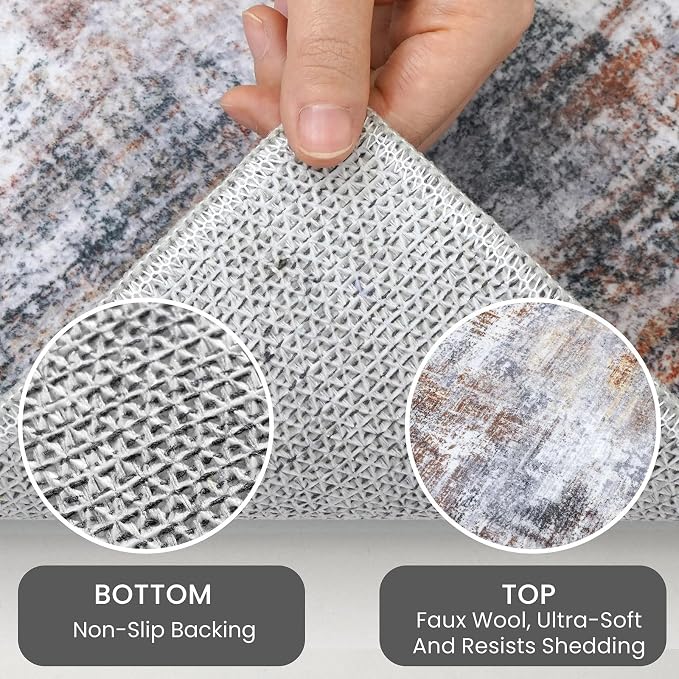 IOHOUZE Abstract Area Rug 3x4 Ft Washable Rugs - Image 4