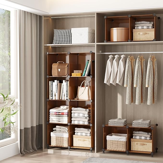 AWTATOS Cube Storage Organizer, Storage Cubes Shelves Bookshelf, 6 Cube Closet - Image 5